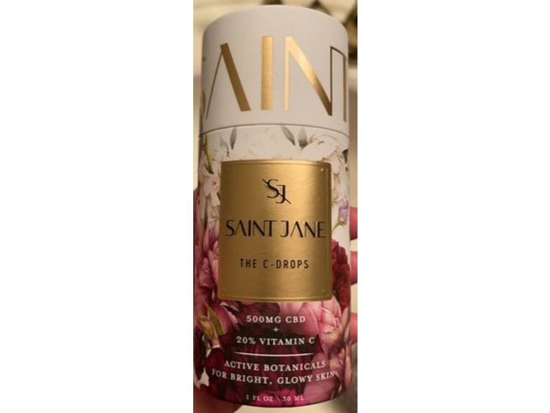 Saint Jane The C-Drops, 500Mg Cbd + 20% Vitamin C, 1 fl oz/30 mL