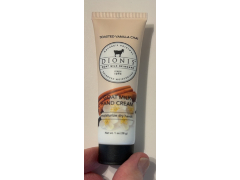 Dionis Goat Milk Hand Cream, Toasted Vanilla Chai, 1 oz/28 g