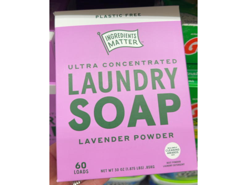 Ingredients Matter Ultra Concentrated Laundry Soap, Lavender, 60 Loads, 30 oz/0.85 kg