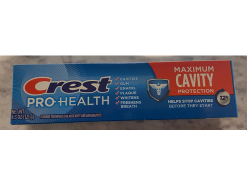 Crest Pro - Health Maximum Cavity Protection Fluoride Toothpaste, 4.3 oz/121 g