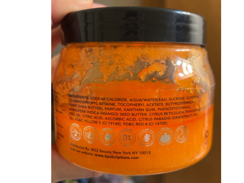 Spascriptions Brightening Body Scrub, Mango + Tangerine, 21 oz/600 g