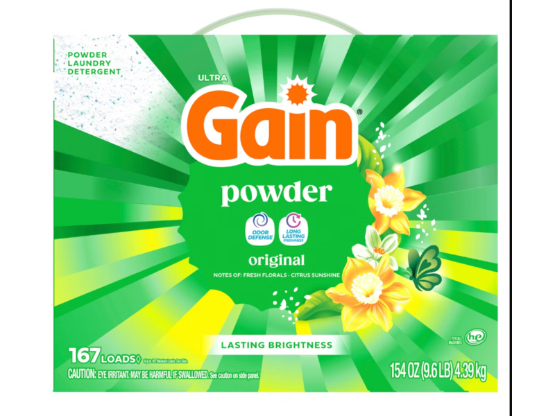 Gain +Aroma Boost Laundry Detergent, Original, 167 Loads, 154 oz/4.39 kg