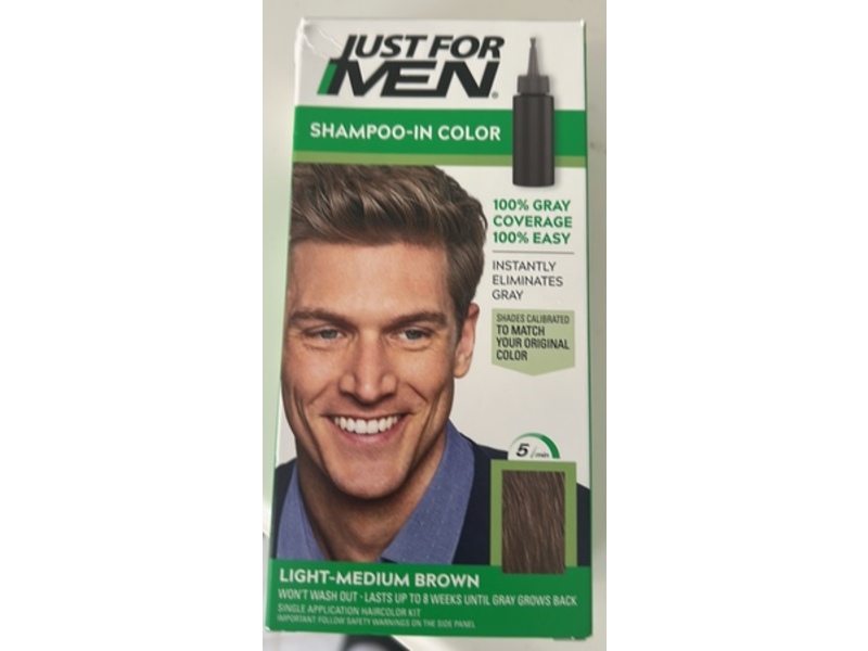 Just For Men Shampoo-In Color Kit, Light-Medium Brown H-30, 1 Application