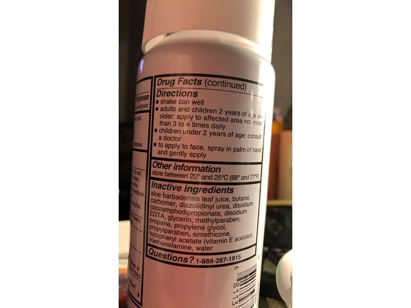 Equate Burn Relief Spray, Lidocaine 0.5%, 4.5 oz/127 g