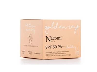 Nacomi Golden Ways Cream, SPF 50 PA++++, Holiday, 1.7 fl oz/50 mL