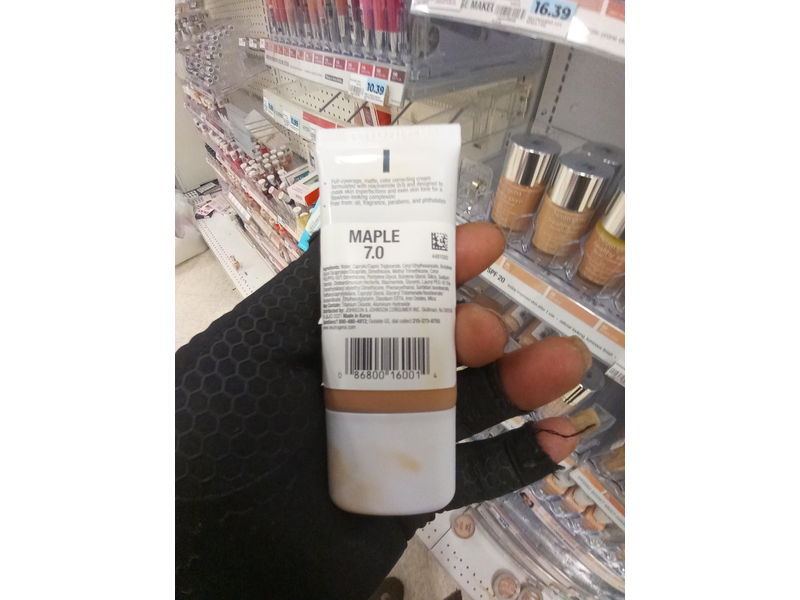 Neutrogena Clear Coverage Flawless Matte Cc Cream, Maple, 7.0, 1 oz/28 g