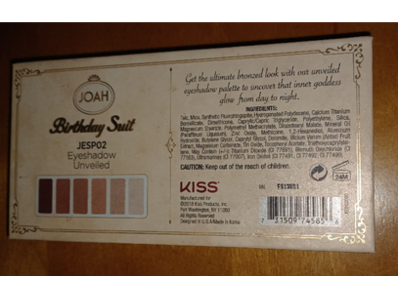 Joah Birthday Suit Eyeshadows, Unveiled