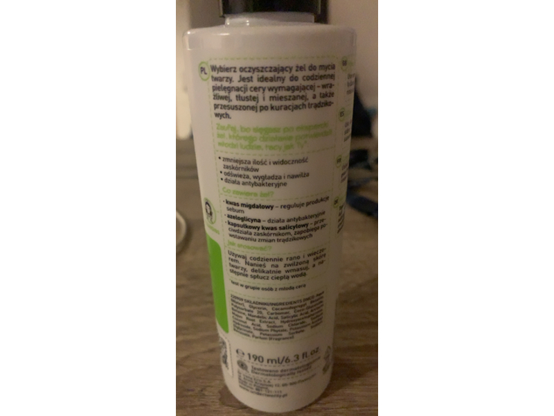 Under Twenty Face Cleansing Gel, 6.3 fl oz/190 mL
