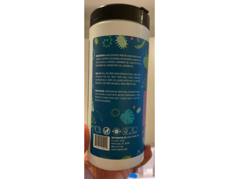 Aunt Fannie's, Cleaning Vinegar Wipes, Lavender, 35 Wipes, Pack Of 6