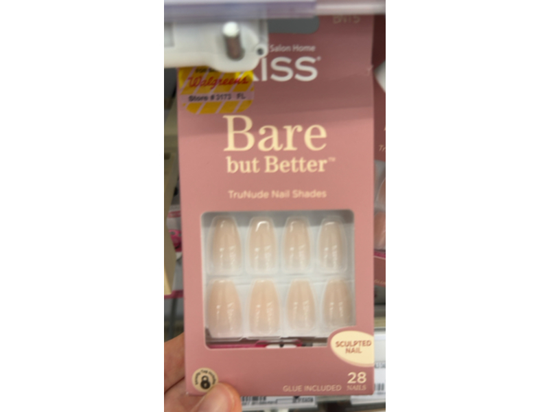 Kiss Bare But Better Press-On Nails, Embrace It, 0.07 oz/2 g, 28 Count
