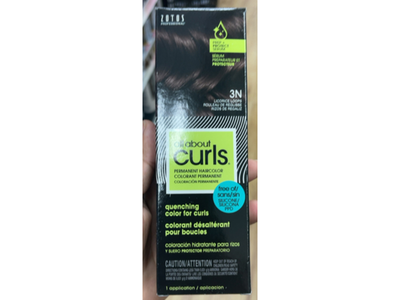 All About Curls Permanent Haircolor, 3N Licorice Loops, 1 Application