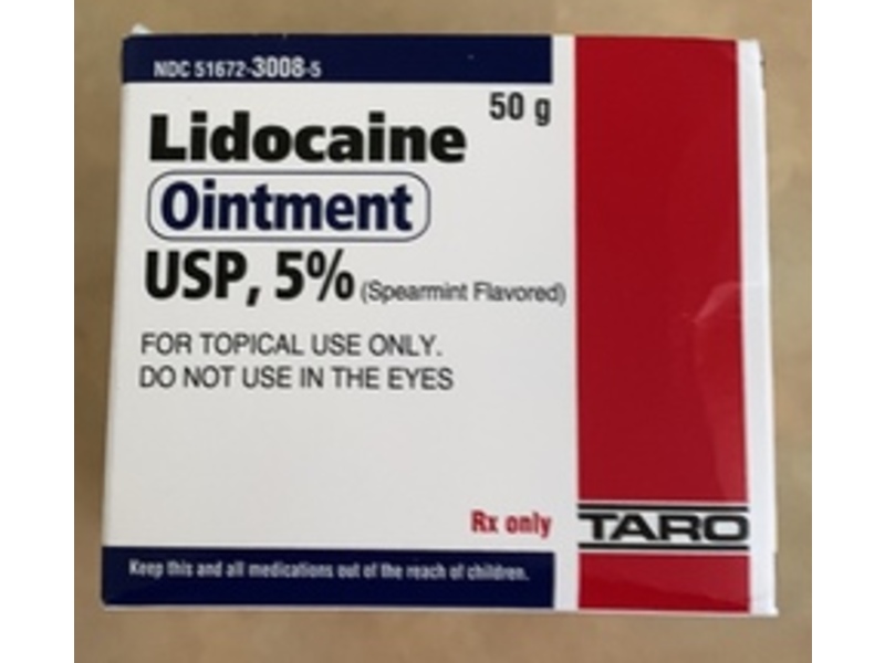 Lidocaine Ointment 5%, 50 g, Taro (Rx)