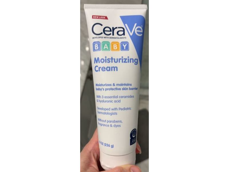 CeraVe Baby Moisturing Cream, Ceramides & Hyaluronic Acid, 8 oz/226 g