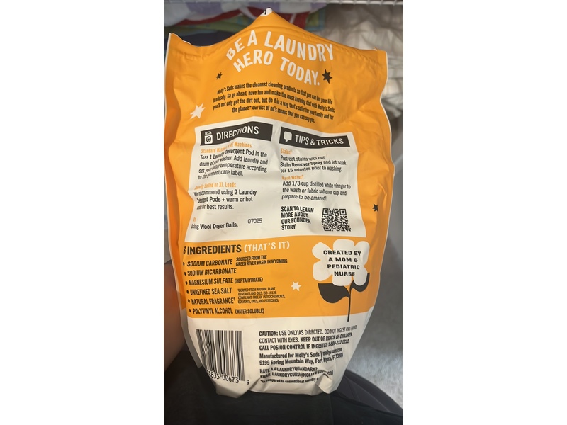 Molly's Suds Laundry Pods, Citrus Grove, 59.26 oz/1.68 kg, 120 Count