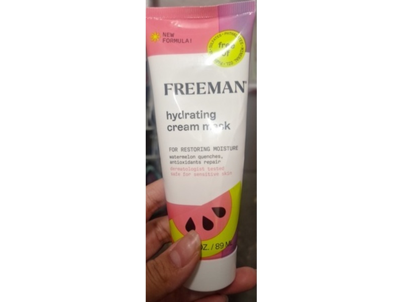 Freeman Hydrating Cream Mask, Watermelon, 3 fl oz/89 mL
