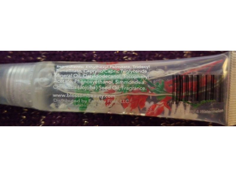Blossom Scented Moisturizing Lip Gloss, Infused with Real Flowers, Watermelon, 0.3 fl oz/9 mL