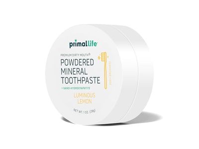 Primal Life Powdered Mineral Toothpaste, Luminous Lemon, 1 oz/28 g