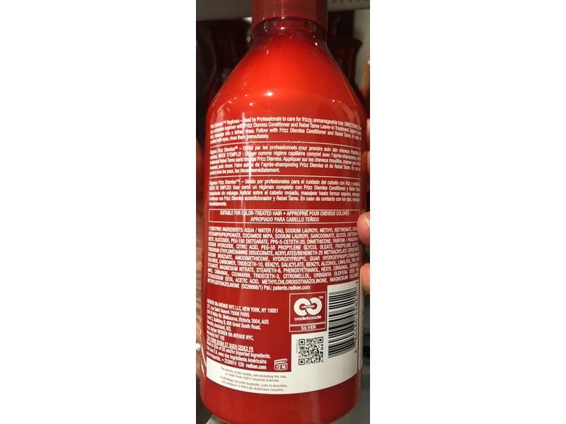 Redken Frizz Dismiss Shampoo, Ph Balanced Formula, 16.9 fl oz/500 mL