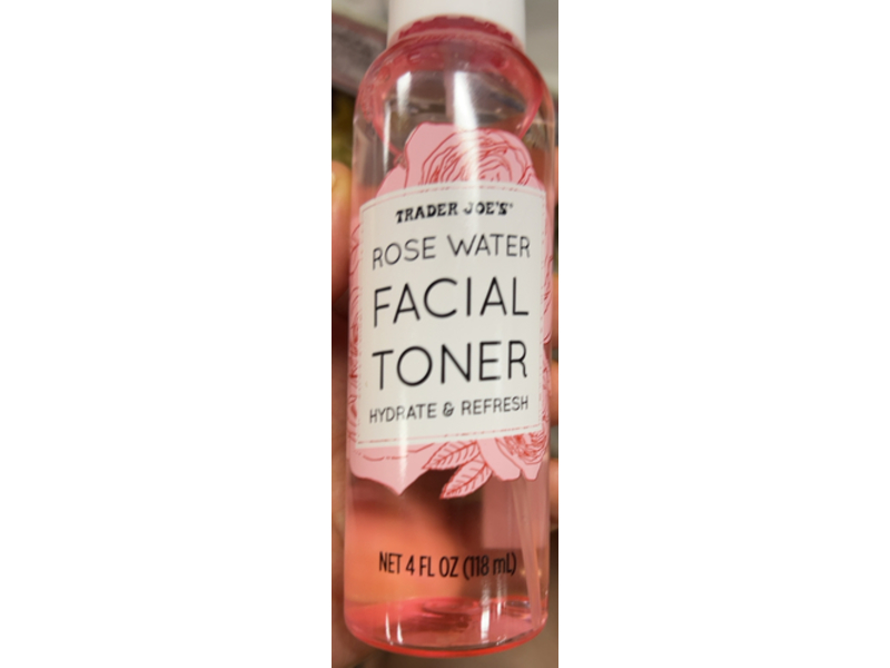 Trader Joe's Hydrate & Refresh Facial Toner, Rose Water, 4 fl oz/118 mL