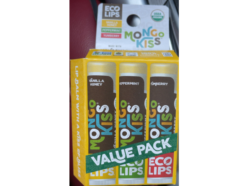 Eco Lip Balm, Mongo Kiss, 3 Count