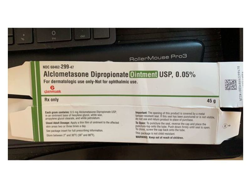 Alclometasone Dipropionate Ointment USP, 0.05%, 45 g, Glenmark (RX)