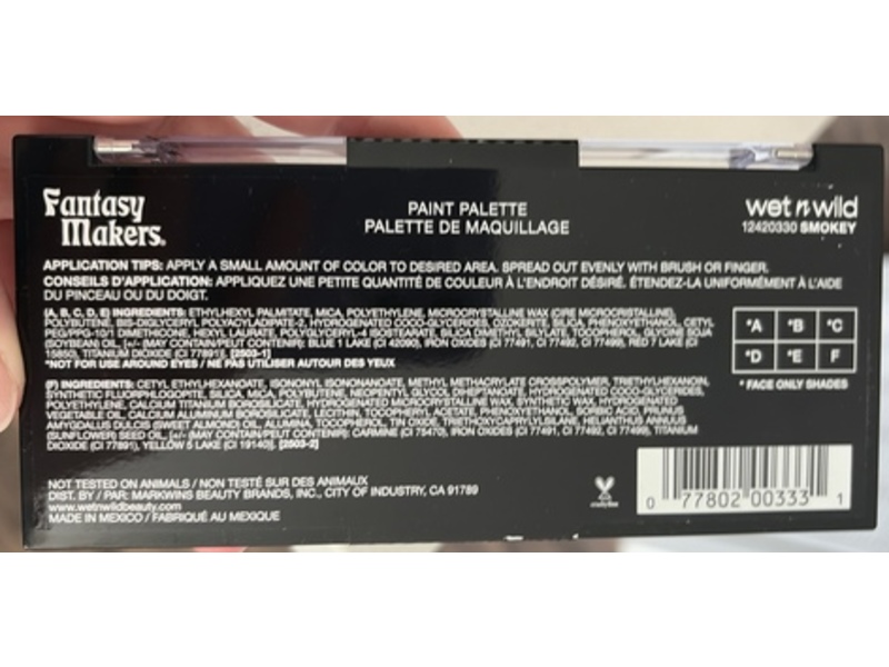 Wet n Wild Fantasy Makers Paint Palette, Smokey, 0.49 oz/14 g