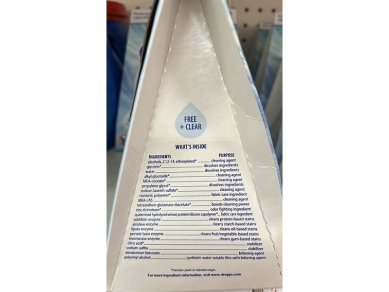 Dropps 4in1 Plus OXI Laundry Detergent Pacs, Free + Clear, 21.44 oz/608 g, 38 Count, 2 Packs