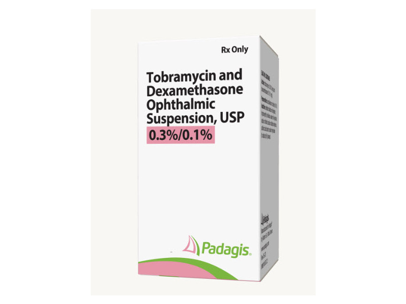 Tobramycin and Dexamethasone Ophthalmic Suspension, USP, 0.3%/0.1%, 2.5 mL, Padagis (RX)
