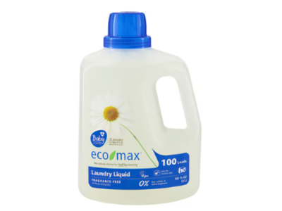 Eco Max Laundry Liquid, Fragrance Free, 100 Loads, 101 fl oz/3 L