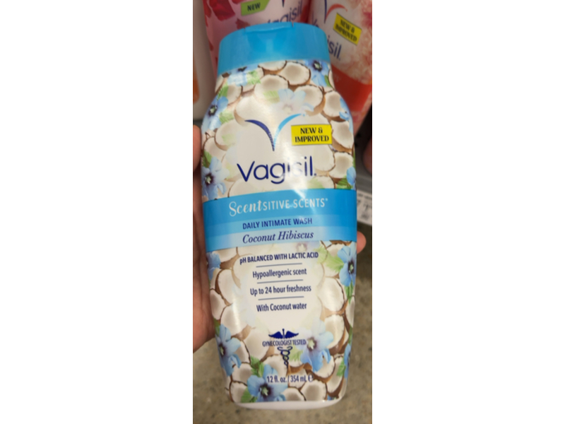 Vagisil Scentsitive Daily Intimate Wash, Coconut Hibiscus, 12 fl oz/354 mL