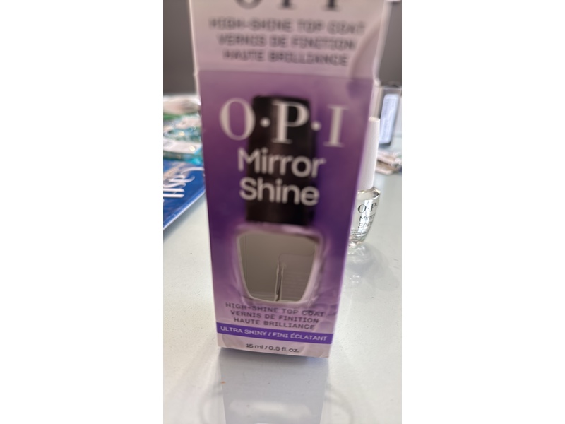 O.P.I Mirror Shine High-Shine Top Coat, 0.5 oz/15 mL