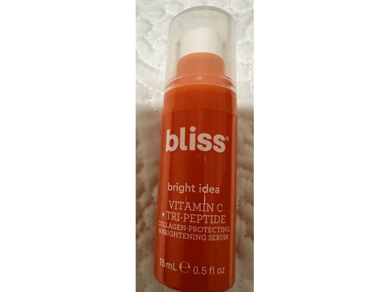 Bliss Bright Idea Collagen Protecting & Brightening Serum, Vitamin C + Tri Peptide, 0.5 fl oz/15 mL