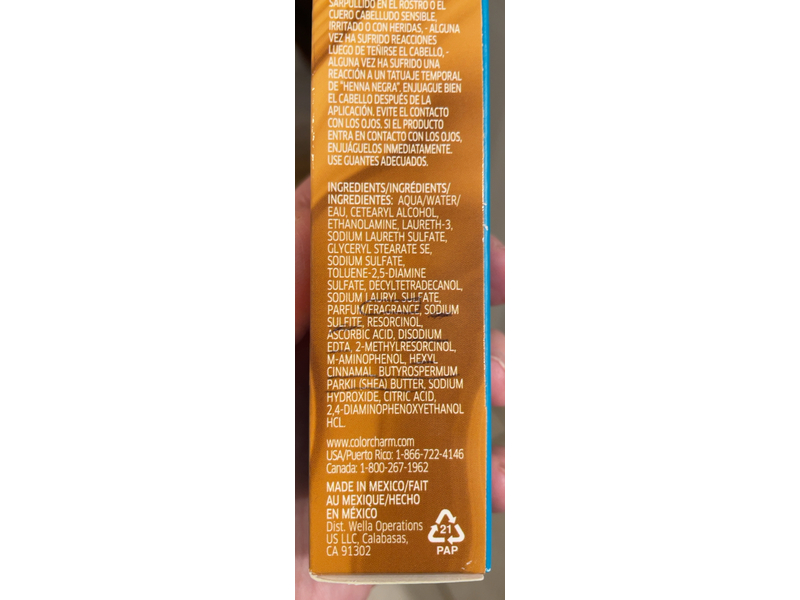 Wella Colorcharm Demi Permanent Cream Hair Color, 7N Medium Neutral Blonde, 2 oz/57 g