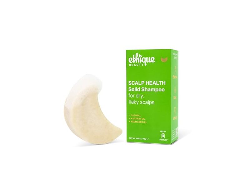 Ethique Scalp Health Solid Shampoo Bar, Oatmeal & Karanja Oil + Neem Seed Oil, 3.9 oz/110 g