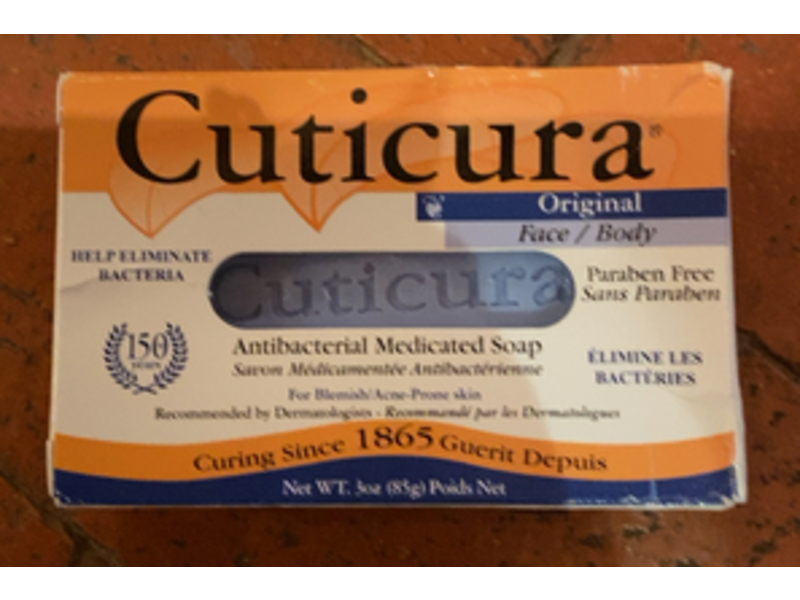 Cuticura Antibacterial Medicated Bar Soap, Original, 3 oz/85 g