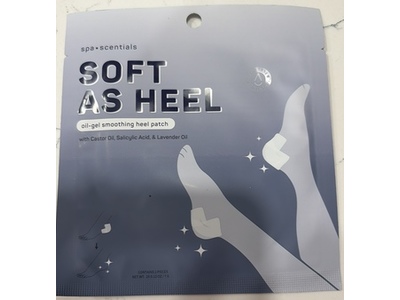 Spa Scentials Soft As Heel Oil-Gel Smoothing Heel Patch, castor Oil, Salicylic Acid & Lavender Oil, 0.12 fl oz/7 g, 2 Count