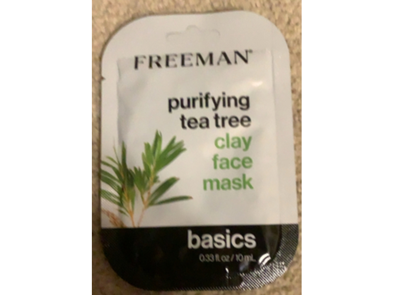 Freeman Clay Face Mask, Tea Tree, 0.33 fl oz/10 mL