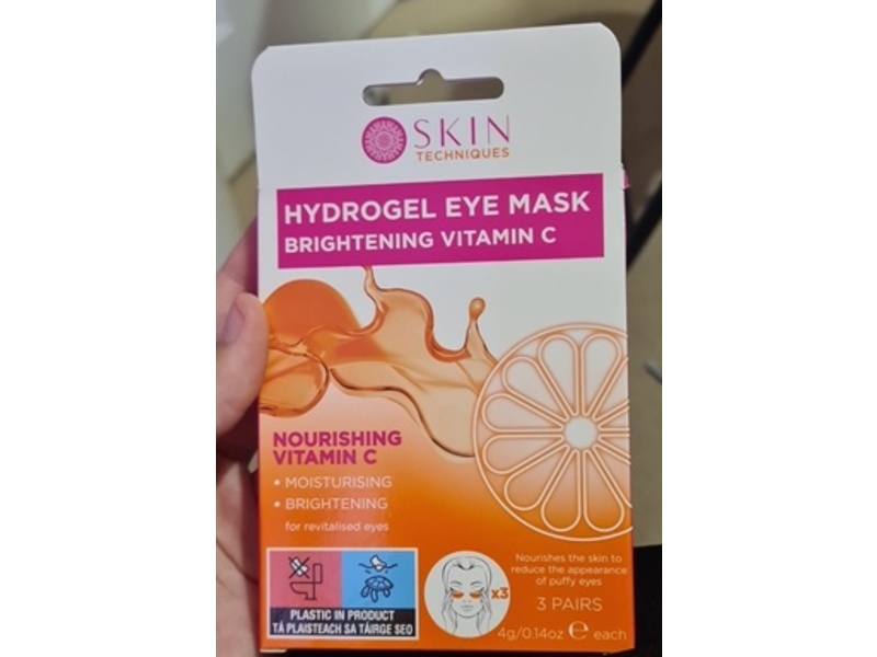 Skin Techniques Hydrogel Eye Mask, Vitamin C, 0.14 oz/4 g, 3 Pairs, Pack Of 5