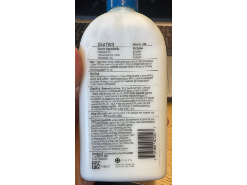 Blue Lizard Mineral-Based Sunscreen, SPF 50+, 8.75 fl oz/259 mL