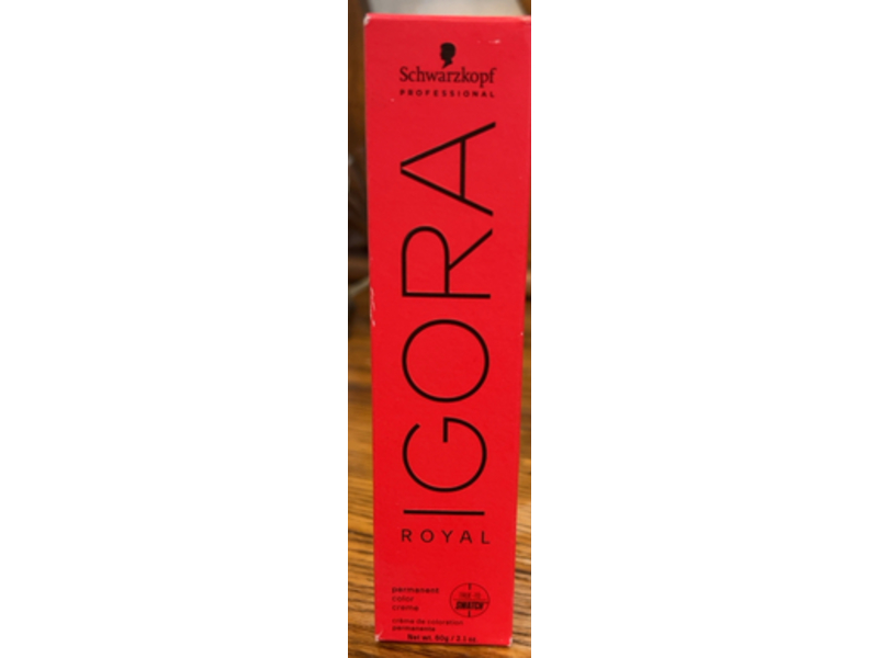 Schwarzkopf Professional Igora Royal Raw Essent Permanent Hair Colour Cream, No. 7-21 Ashy Cedar Medium Blonde, 2.1 oz/60 g