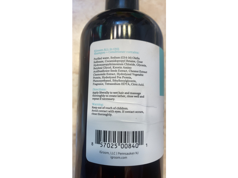 iGroom All in One Shampoo + Conditioner, 16 fl oz/473 mL