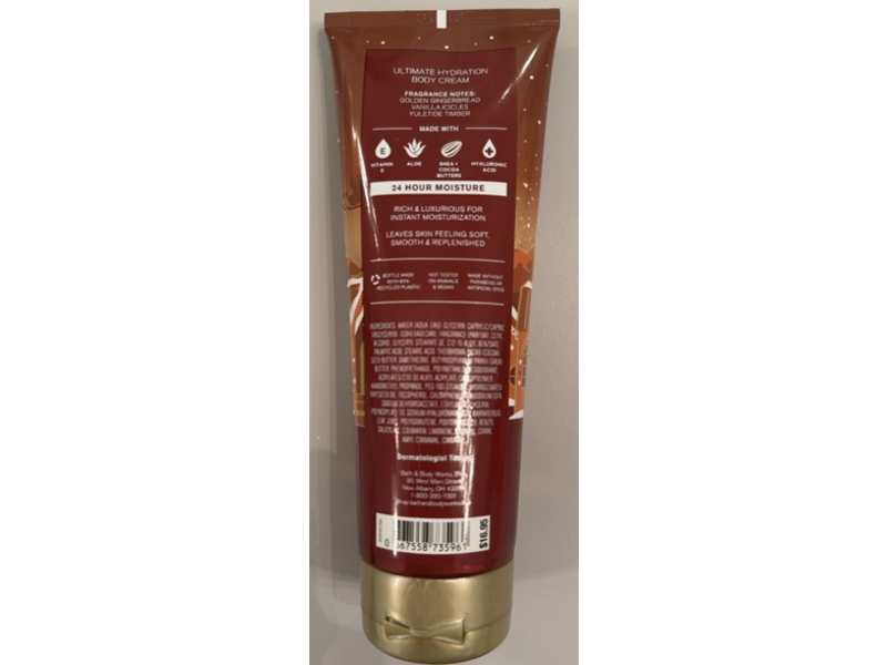 Bath & Body Works Jolly Gingerbread Village Ultimate Hydration Body Cream, Shea Butter & Hyaluronic Acid, 8 oz/226 g