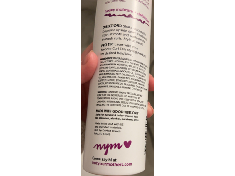 Not Your Mother's Curl Talk Whipped Cream, Light Hold 1, 7 oz/198 g