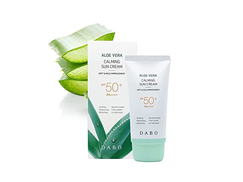 Dabo Calming Sunscreen, SPF 50+ PA+++, Aloe Vera, 70 mL