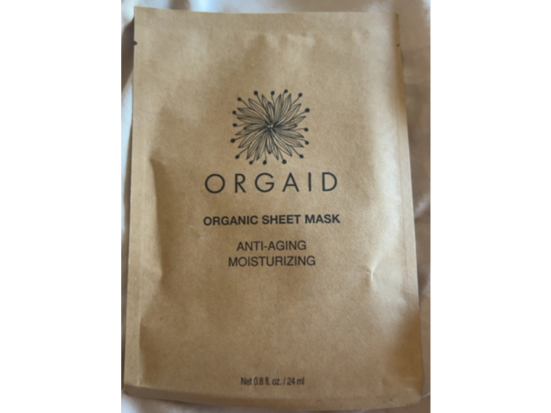Orgaid Anti-Aging Moisturizing Sheet Mask, 0.8 fl oz/24 mL, Pack Of 4