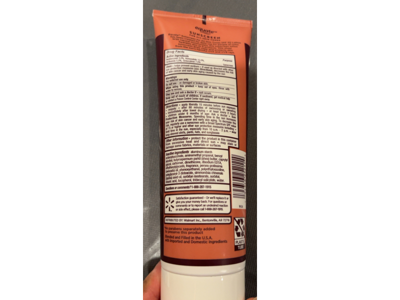 Equate Dries Clear Face & Body Sunscreen, Ultra Light, SPF 50, 8 fl oz/237 mL