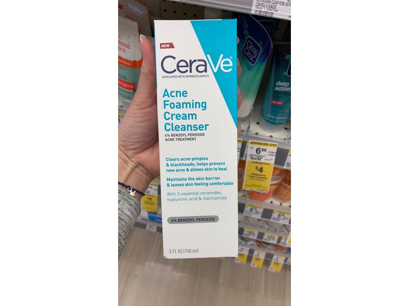 CeraVe Acne Foaming Cream Cleanser, 5 fl oz (150 mL)