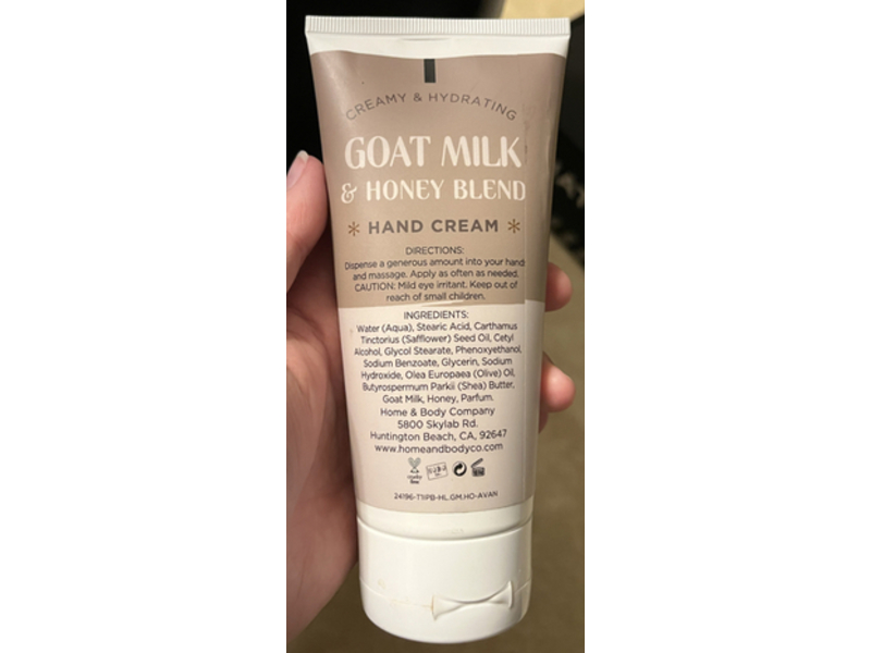 Ipanema & Belleza Goat Milk & Honey Blend Hand Cream, Almond Vanilla, 5.5 oz/155.9 g
