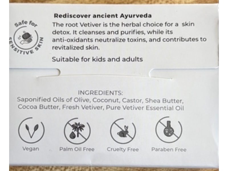 Pure Mitti Face & Body Conditioning Soap Bar, Vetiver Detox, 4.5 oz