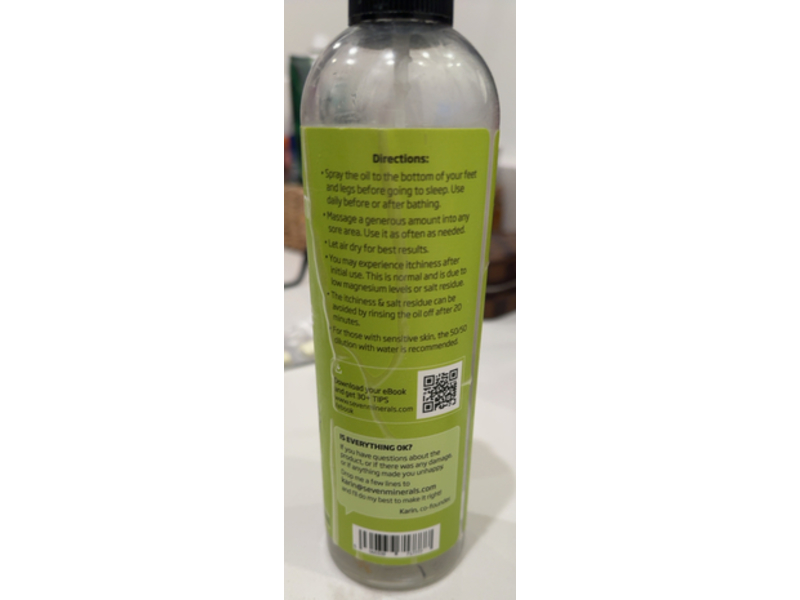 Seven Minerals Magnesium Oil, Aloe Vera, 12 fl oz/355 mL